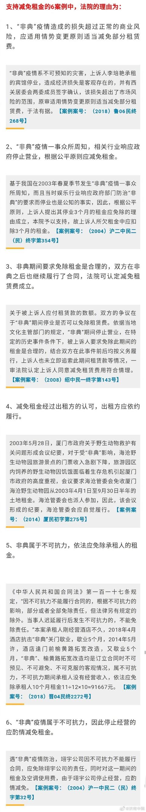 干货！因肺炎疫情爆发，起诉免除租金的9个裁判规则