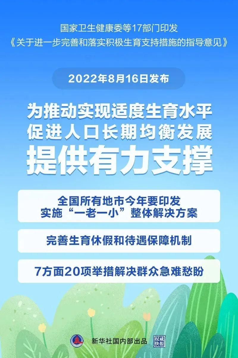 鼓励生三孩！教育、社保、住房、就业等支持措施来了→