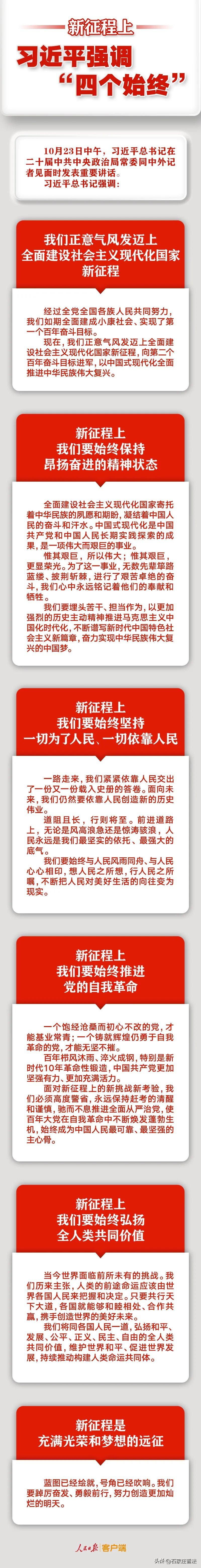 新征程上，习近平强调“四个始终”