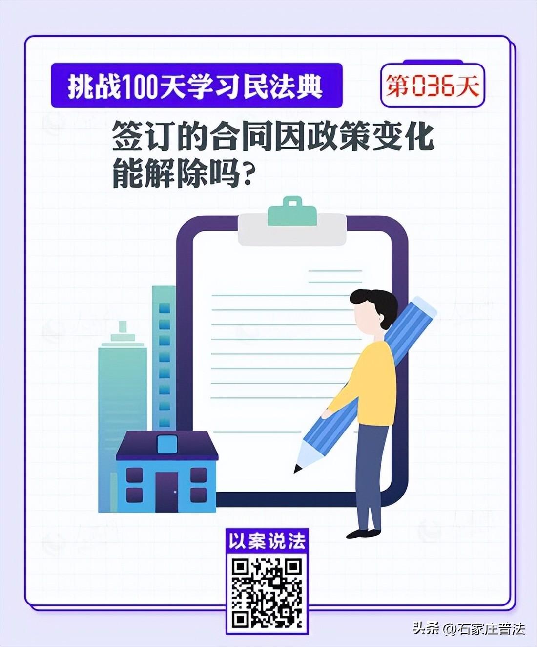 以案说法｜签订的合同因政策变化能解除吗？