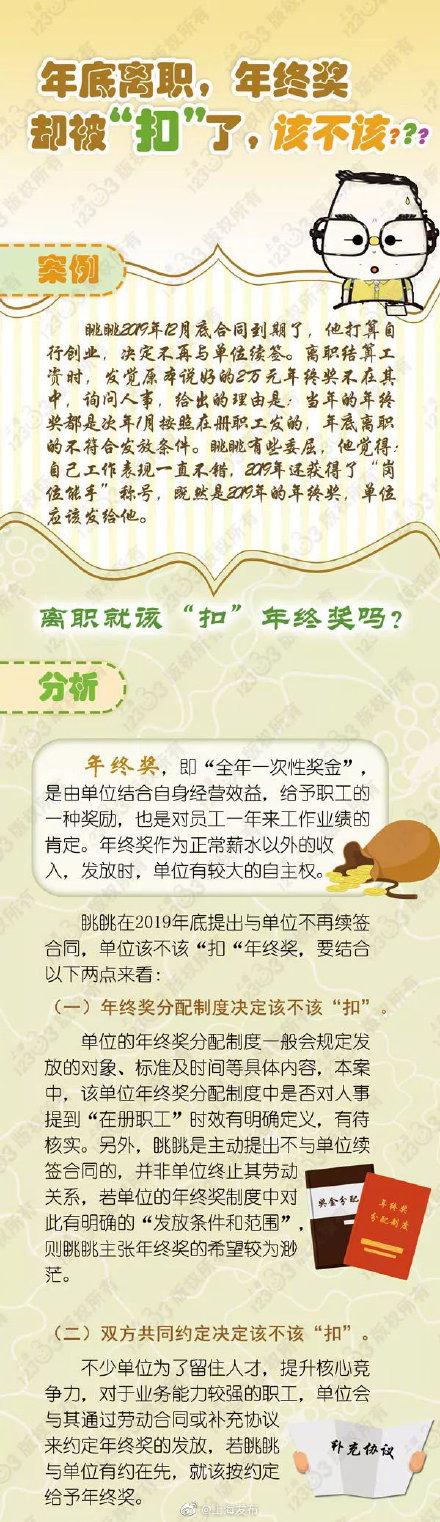 年底离职却被“扣”年终奖，该不该？